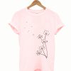 Floral Embroidery Cuffed Short Sleeve Casual Tees T Shirt