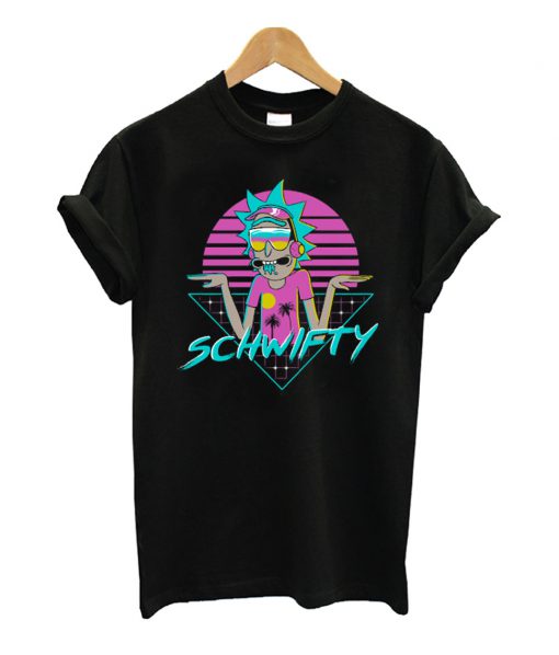 Rick Morty Rick in Synthwave 80s T Shirt
