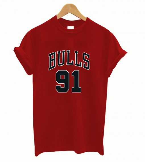 Dennis Rodman Bulls 91 Tshirt