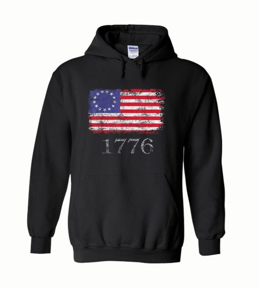 Betsy Ross Shirt 4th Of July American Flag Hoodie 1776