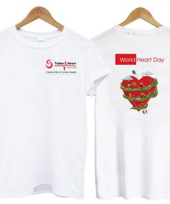 World Heart Day T Shirt back and forth