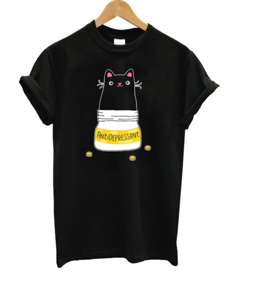 Cute Cat Kitten Antidepressant Funny T Shirt