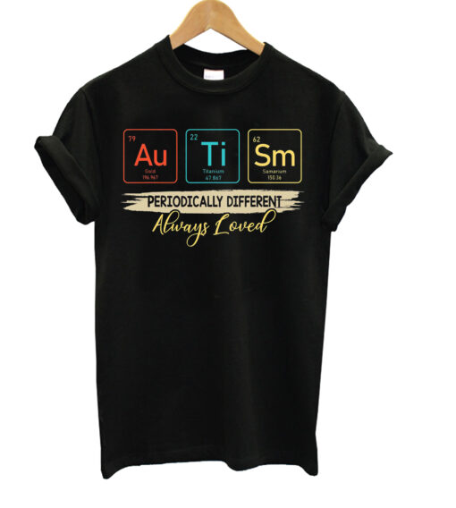 Autism Awareness Chemistry Asd Fun Disability Periodic Table T-Shirt