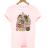 Bunnies And Eggs Mountain Happy Easter Day Cute Rabbit Colorful T-Shirt