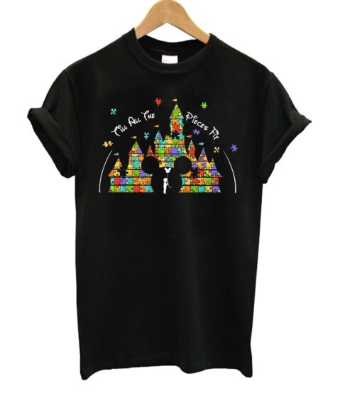 Mickey Disney Autism Till All The Pieces Fit T-Shirt