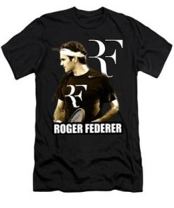 Roger Federer black T-shirt