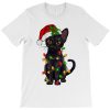 Christmas Black Cat T-shirt